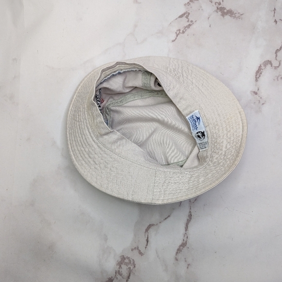 SeaWorld Hat Vintage 90s Bucket Beige Flag Shamu Cap Canvas Cotton Embroidered - Picture 6 of 9